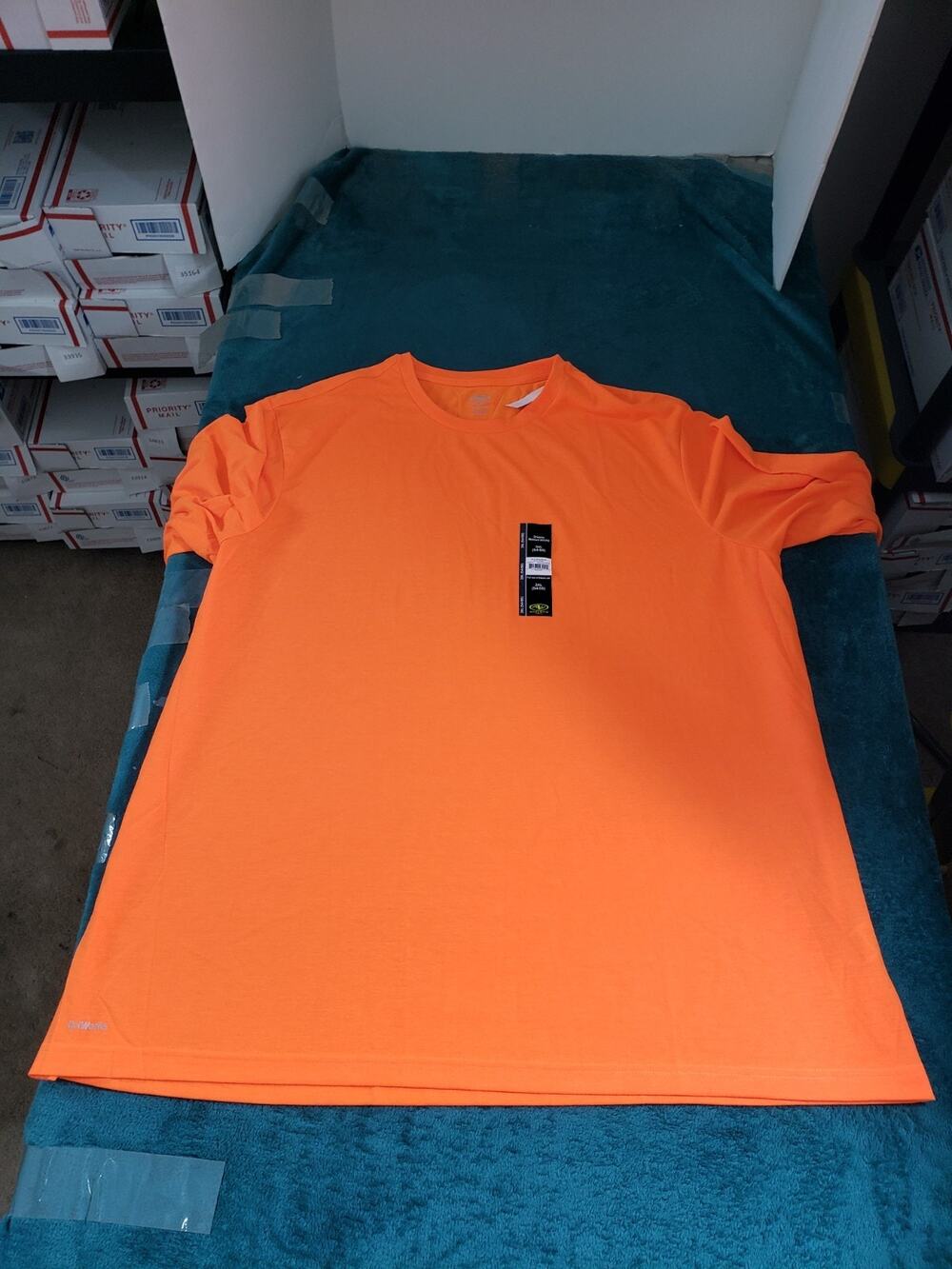 Athletic Works Shirt Size 3XL Men Orange Athletic Driworks Long Sleeve Top NWT